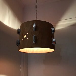 houten drum hanglamp