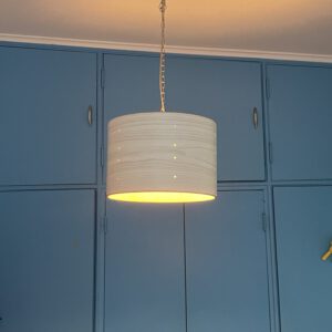 Kleine houten japandi hanglamp