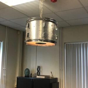 Silver hang drumlamp
